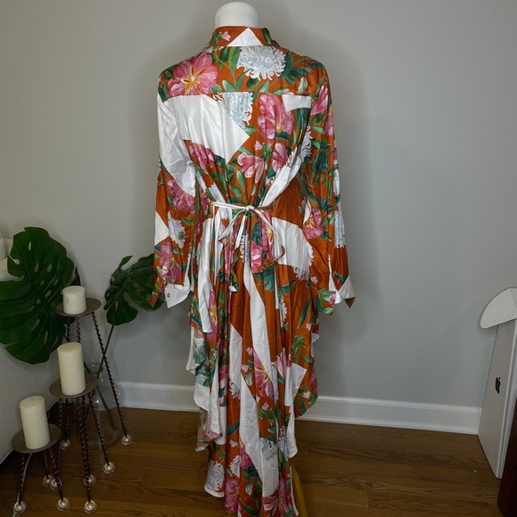 Palmer//Harding Long Asymmetric Floral Print Shirt - Picture 7 of 8